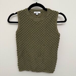 Lucy Paris green sleeveless sweater shirt